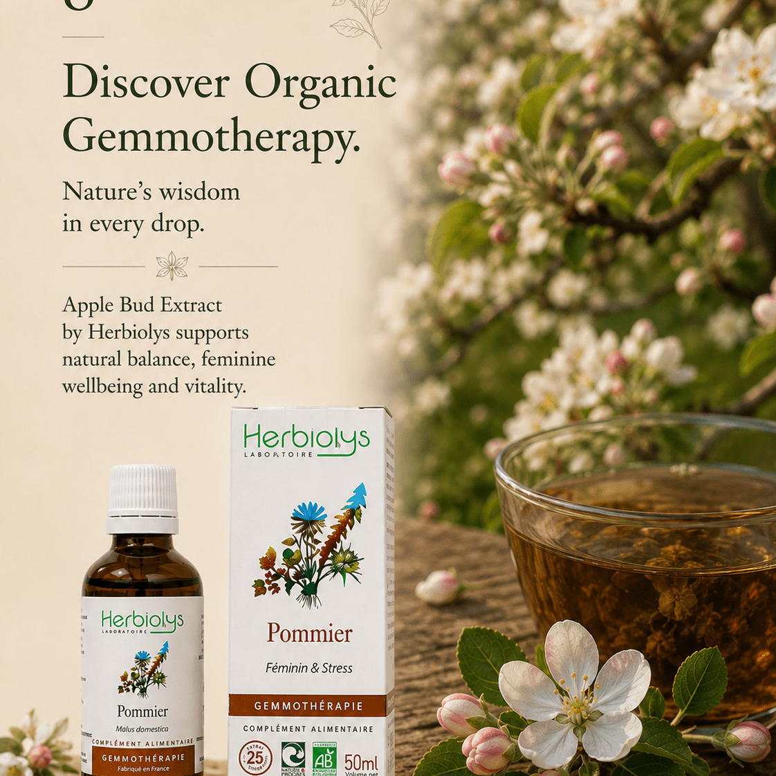 Herbiolys Apple Organic Bud Extract, 50 ml - Elliotti