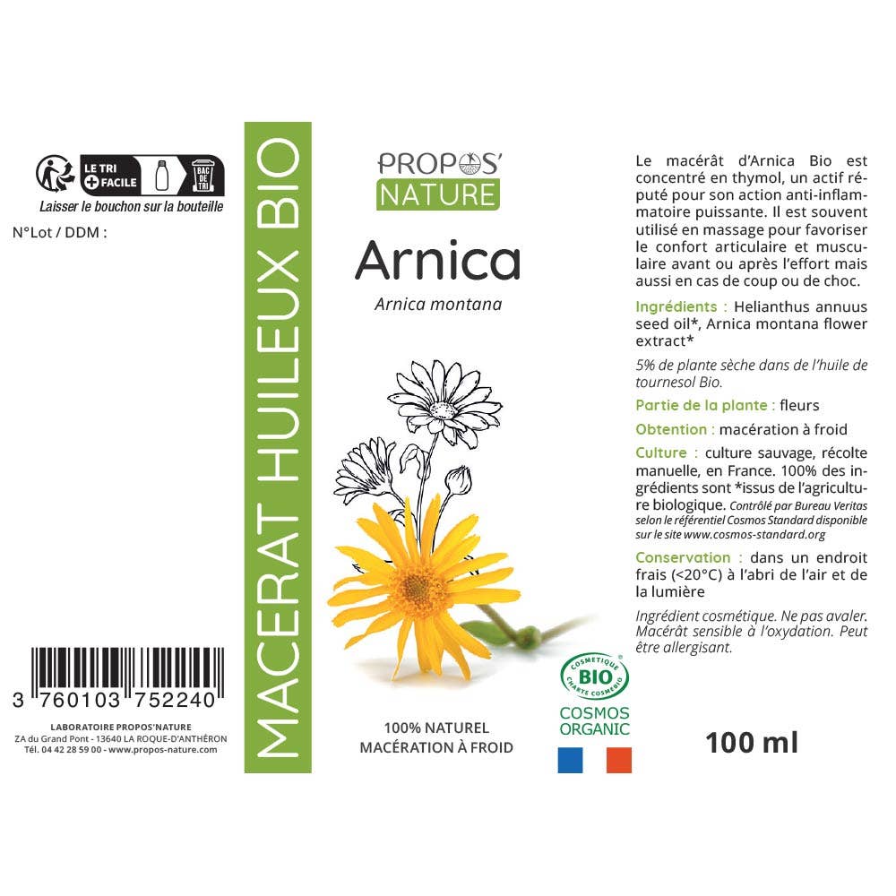 Propos'Nature Arnica Organic Oil Macerate - Elliotti