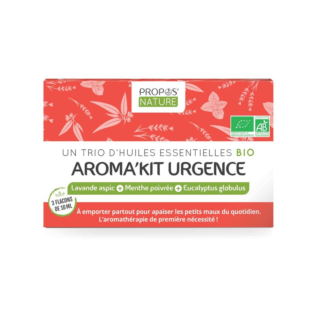 Propos'Nature Aroma'kit Emergency - 3 Organic Essential Oils - 3x10ml - Elliotti