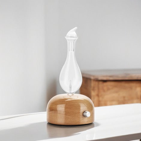 Zen Arome Aurora Cold Nebulization Diffuser – FSC Wood & Hand - Crafted Glass - Elliotti