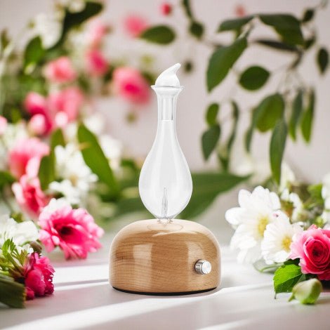 Zen Arome Aurora Cold Nebulization Diffuser – FSC Wood & Hand - Crafted Glass - Elliotti