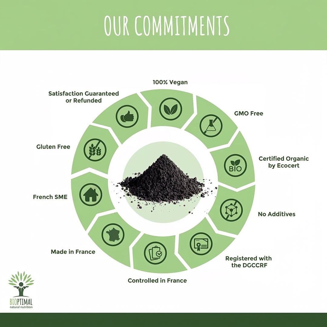 Bioptimal Charcoal Organic Powder, 50g - Elliotti