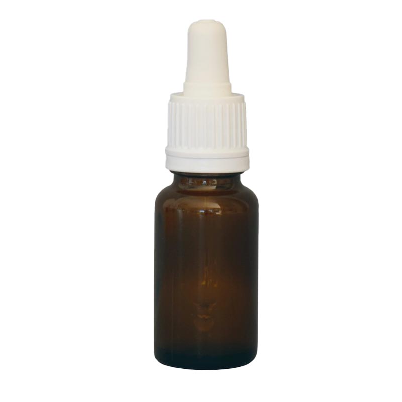 Amber glass bottle 15ml with pipette - Elliotti