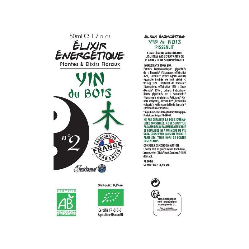 Propos'Nature Energy Elixir No. 2 Yin of Wood (Liver) - 50ml - Elliotti