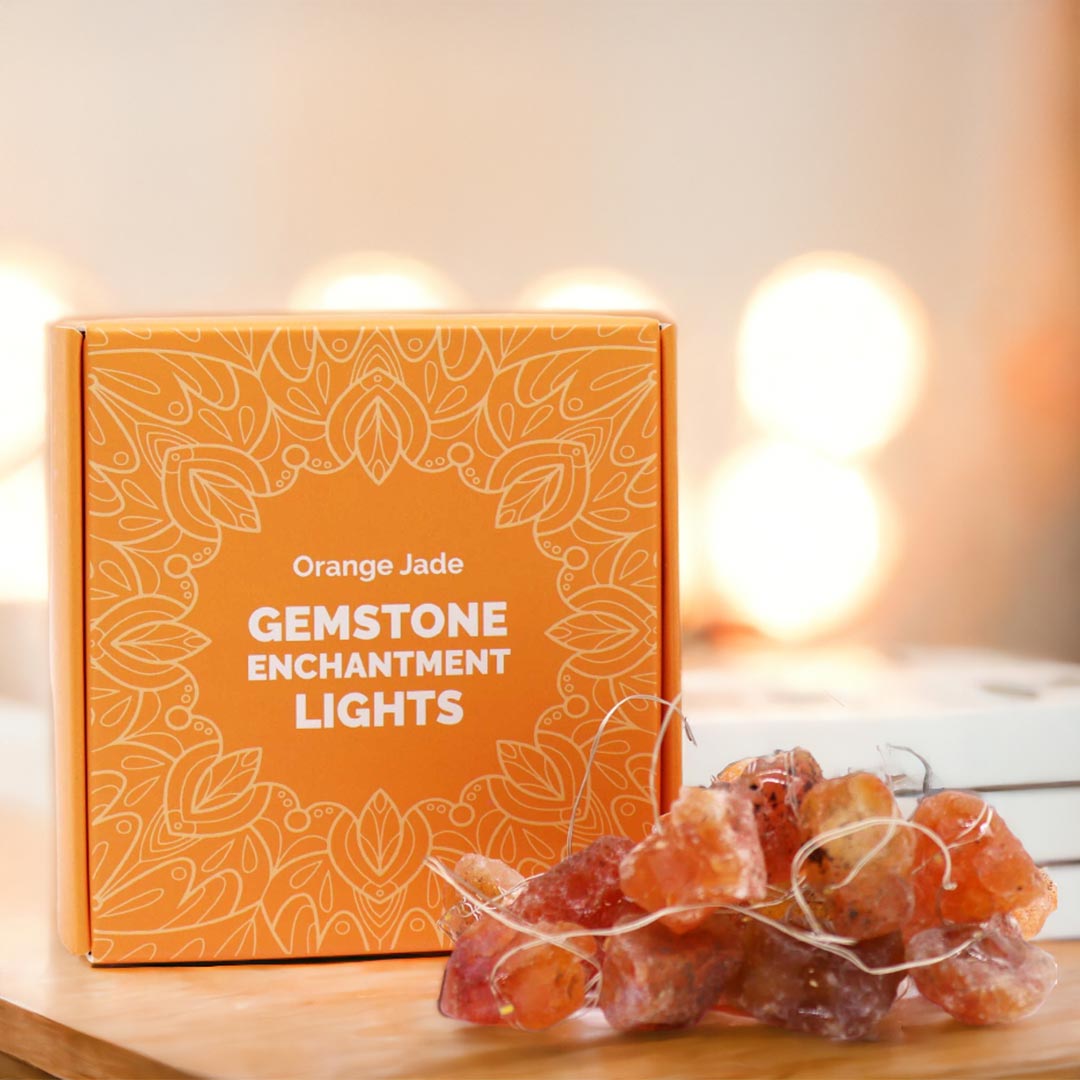 AW Artisan Gemstone Enchanted Lights - Orange Jade - Elliotti