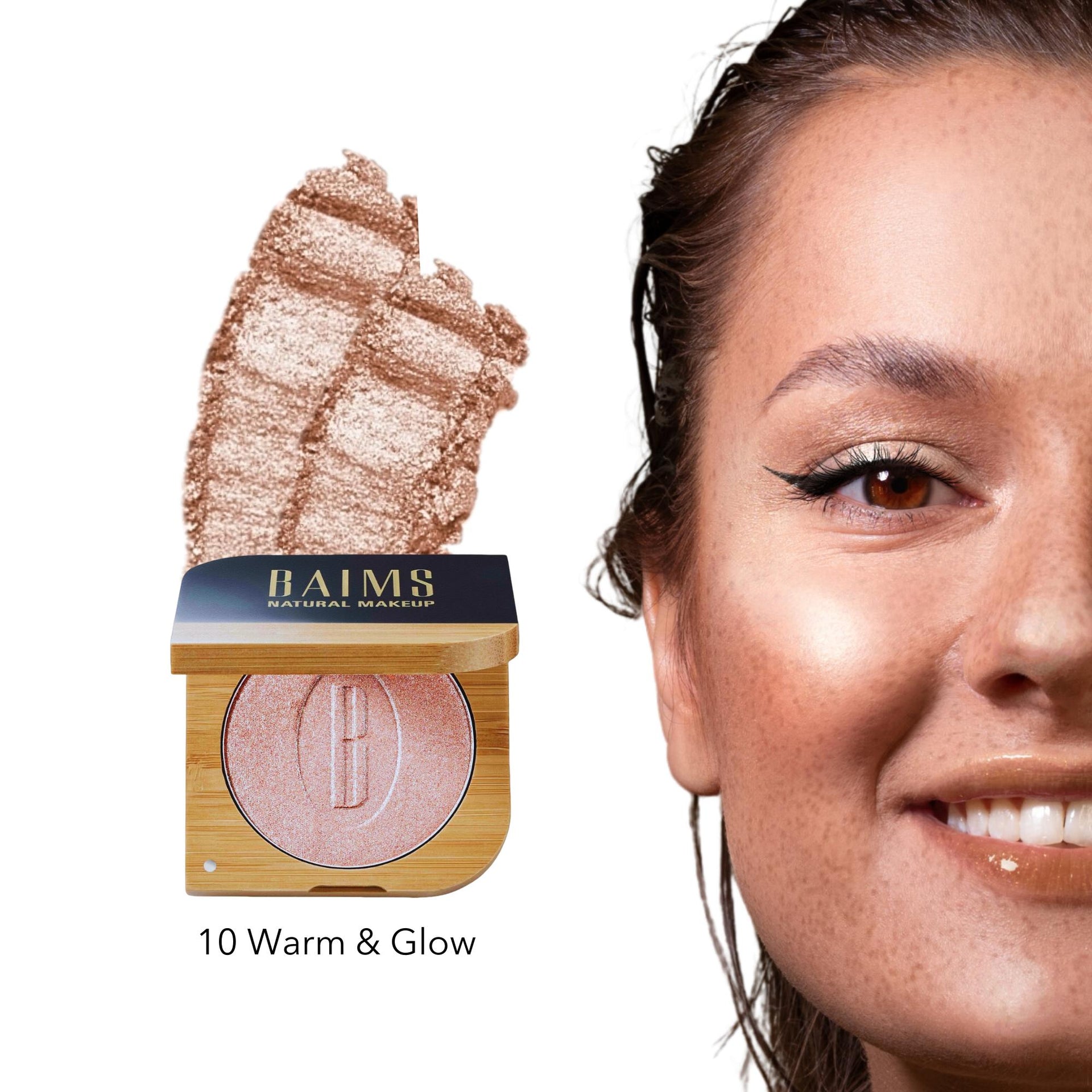 Baims Natural Makeup Highlighter Pressed Powder 10 Warm & Glow* - Elliotti