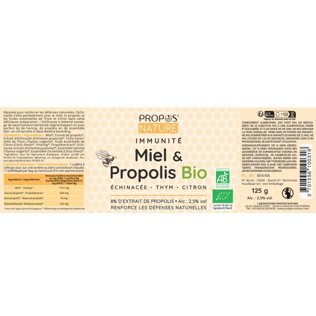 Propos'Nature Honey & Propolis Immunity Blend - Elliotti