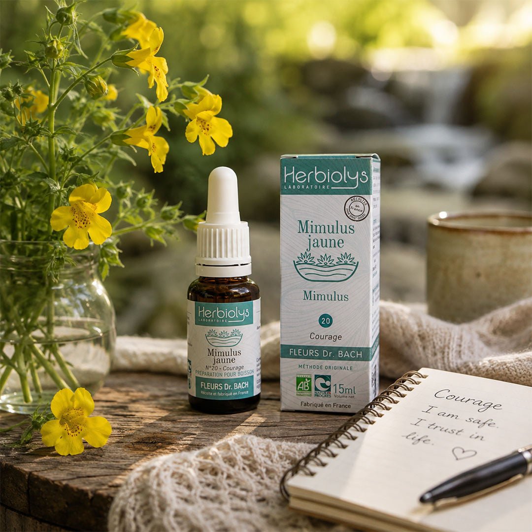 Herbiolys Mimulus Organic Bach Flower Remedy No. 20, 15 ml - Elliotti