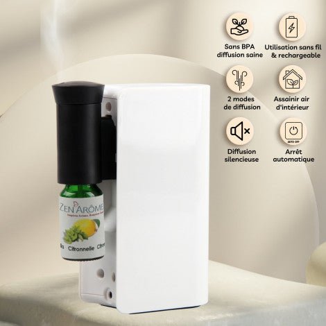 Zen Arome Mobysens White Cold Nebulization Diffuser - 10h diffusion - Elliotti
