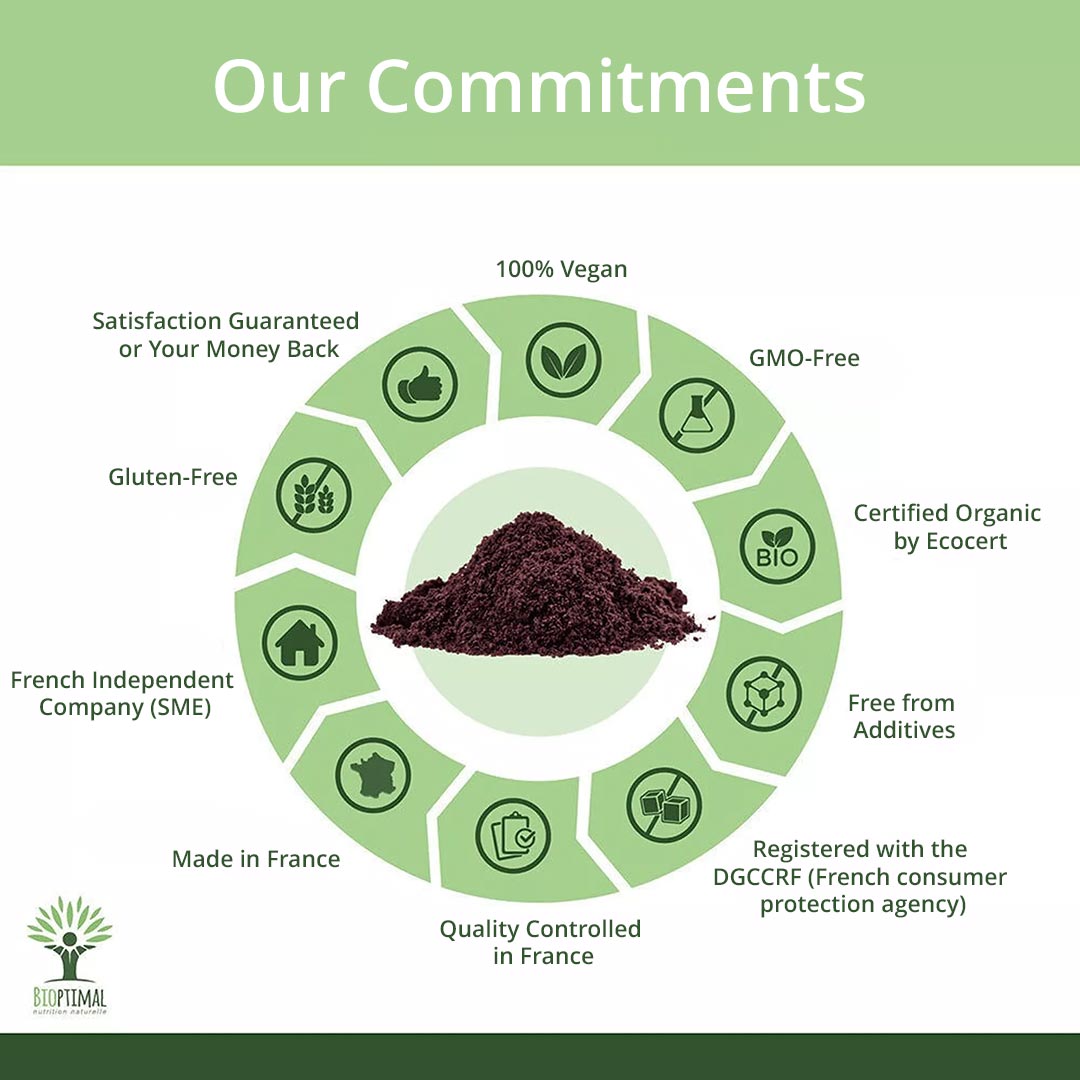 Bioptimal Organic Açaï Powder, 50g - Elliotti