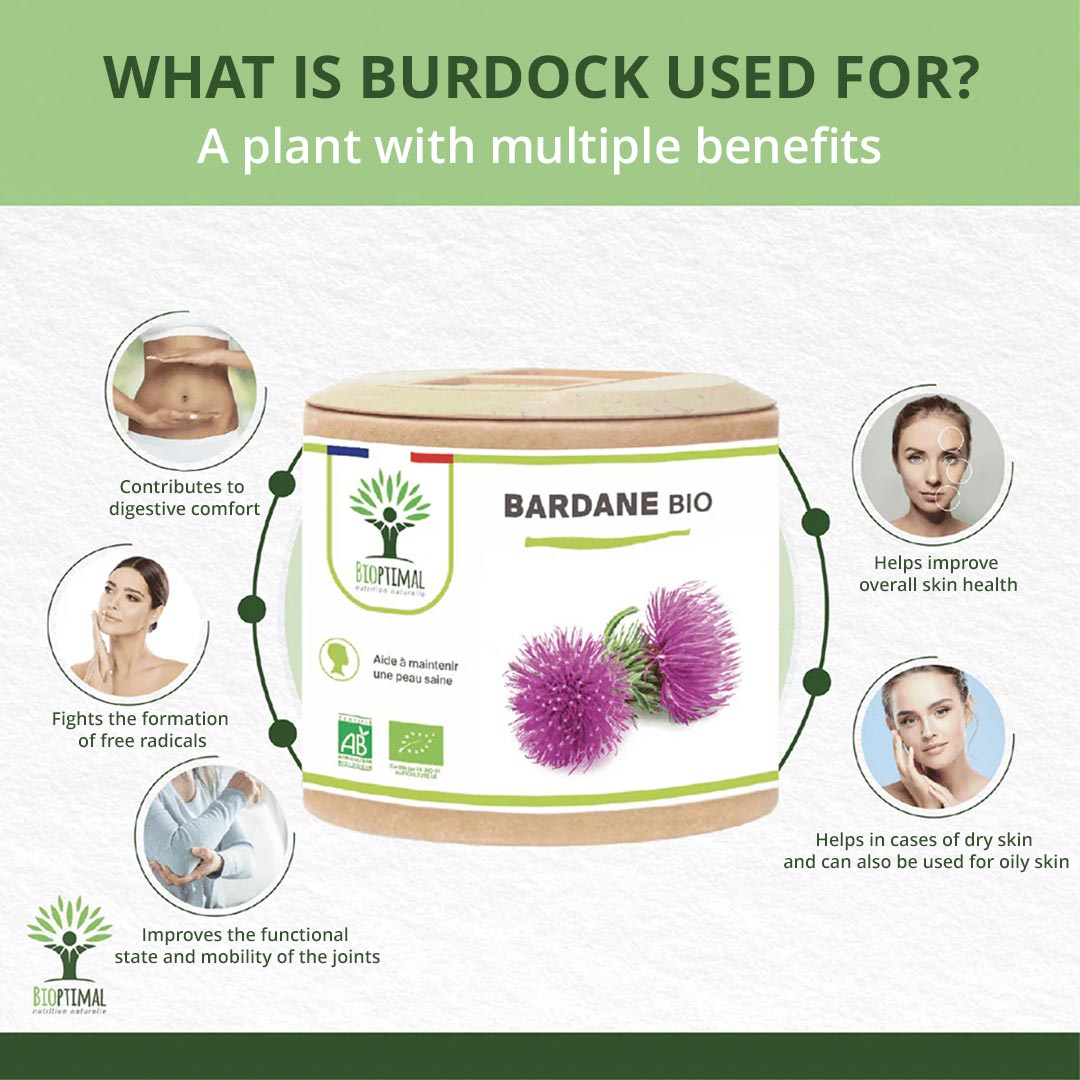 Bioptimal Organic Burdock, 200 capsules - Elliotti