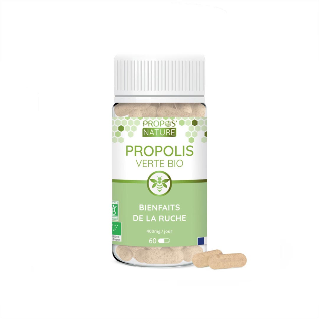 Propos'Nature Organic Green Propolis, 60 Capsules - Elliotti