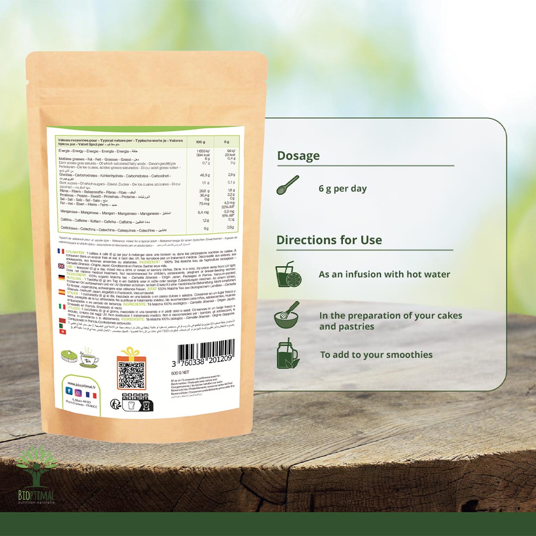 Bioptimal Organic Matcha, 400g - Elliotti