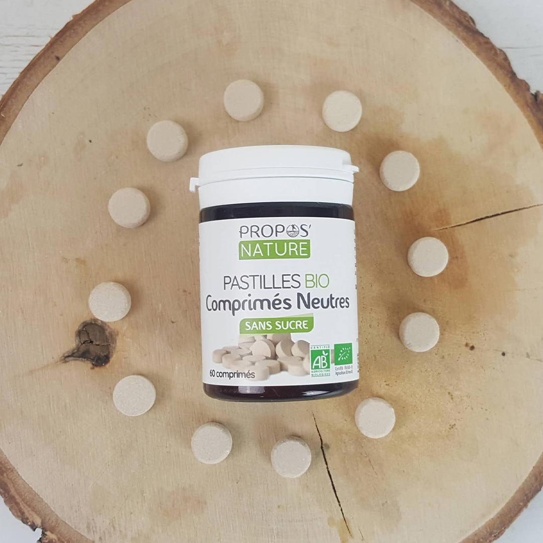 Propos'Nature Organic Neutral Lozenges – Natural Support for Essential Oils, 60 pcs - Elliotti