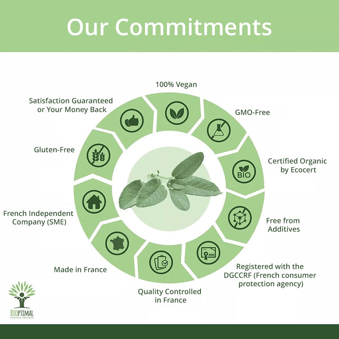 Bioptimal Organic Sage, 200 capsules - Elliotti