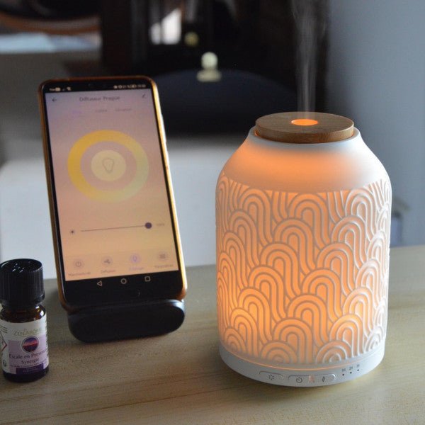 Zen Arome Prague Connected Ultrasonic Diffuser - Smart Home Compatible (Google & Alexa) - Elliotti