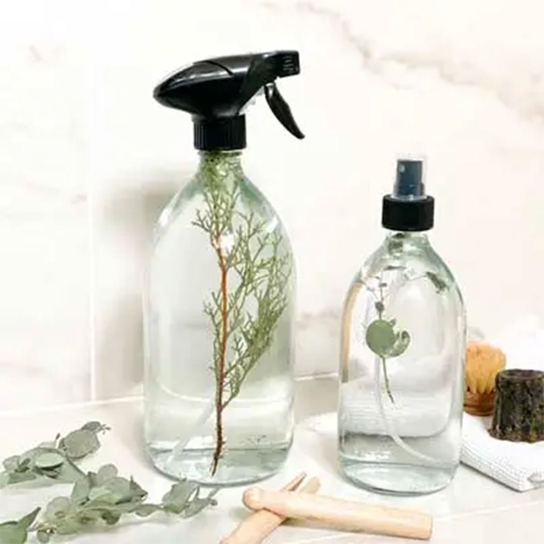 Little Pots Recycled transparent glass spray bottle, 500ml - Elliotti