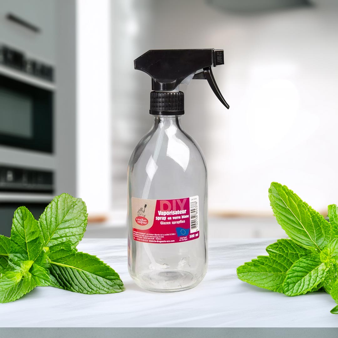 La Droguerie Ecologique - ECODIS Refillable Glass Spray Bottle with On/Off Tip, 500ml - Elliotti