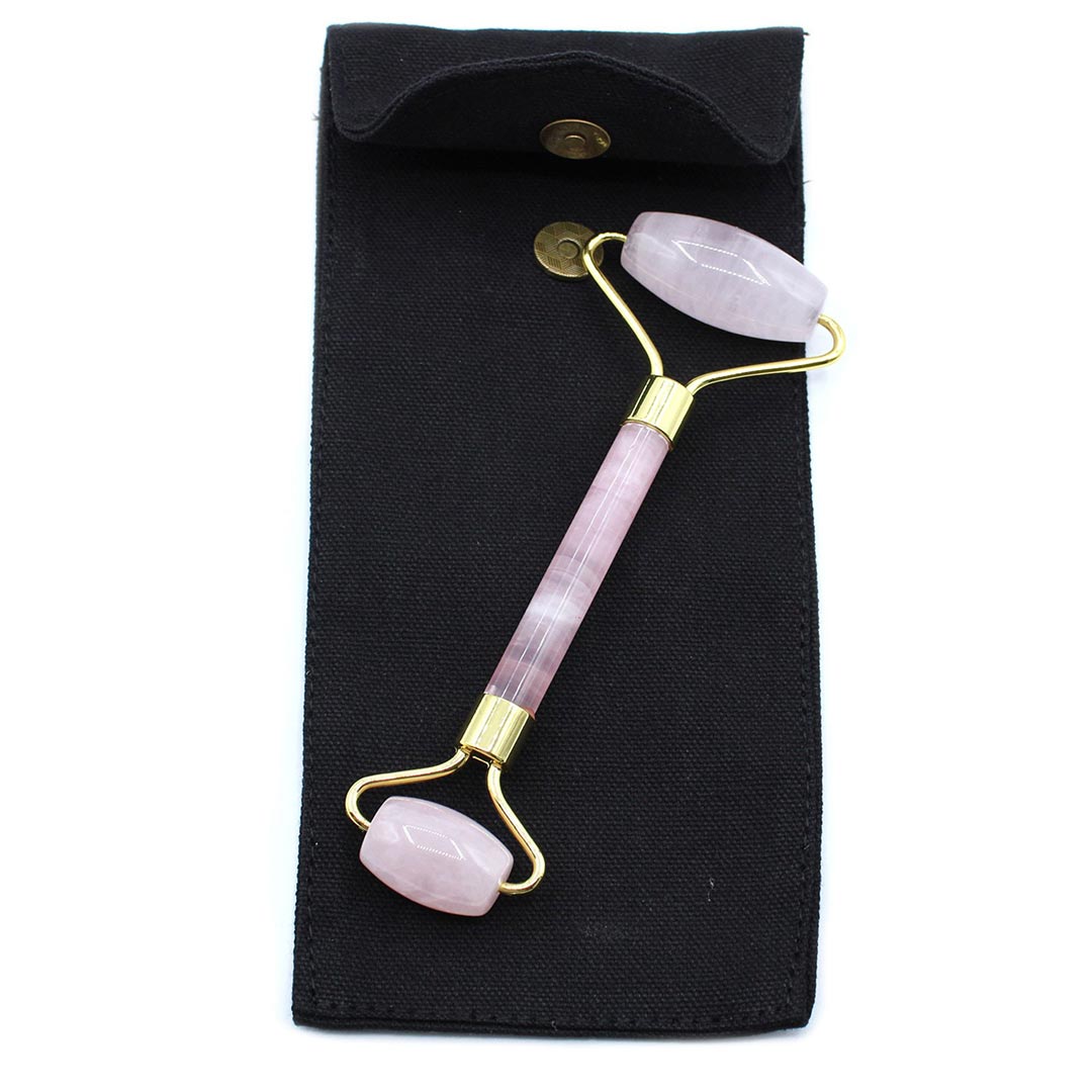AW Artisan Rose Quartz Double Face Roller - Elliotti