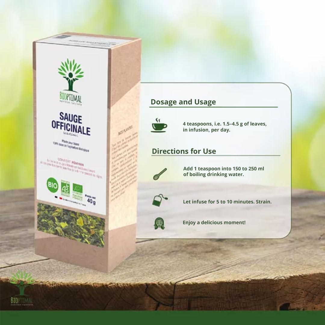 Bioptimal Sage Organic Infusion, 40g - Elliotti
