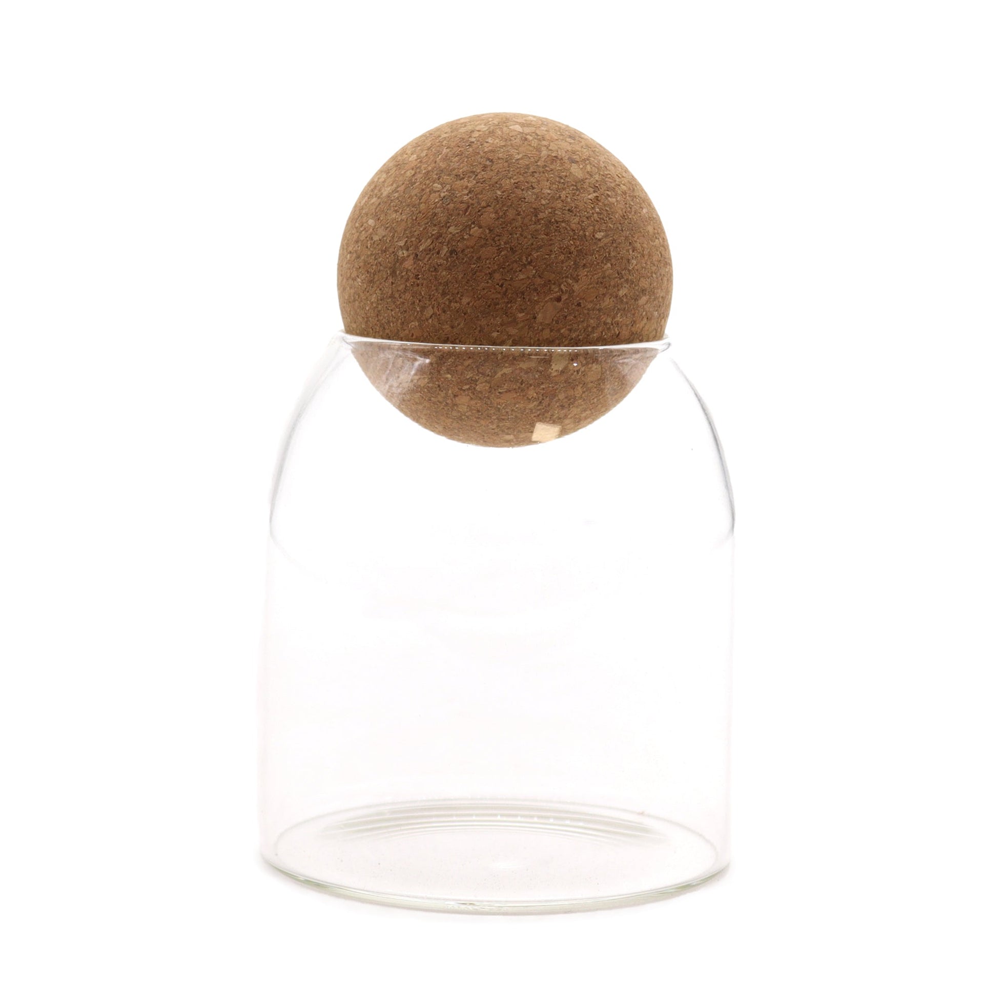 AW Artisan Small Glass Jar with Cork Ball - 10cm - Elliotti