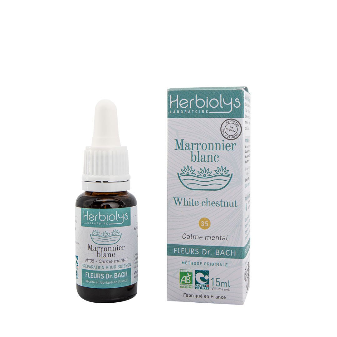 Herbiolys White Chestnut No. 35 Organic Bach Flower Remedy, 15 ml - Elliotti