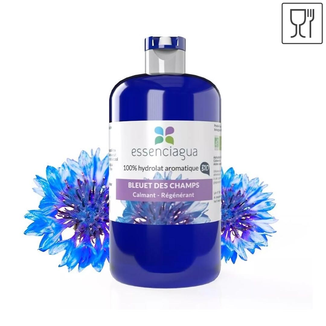 Essenciagua Wild Cornflower Organic Hydrosol, 250ml - Elliotti