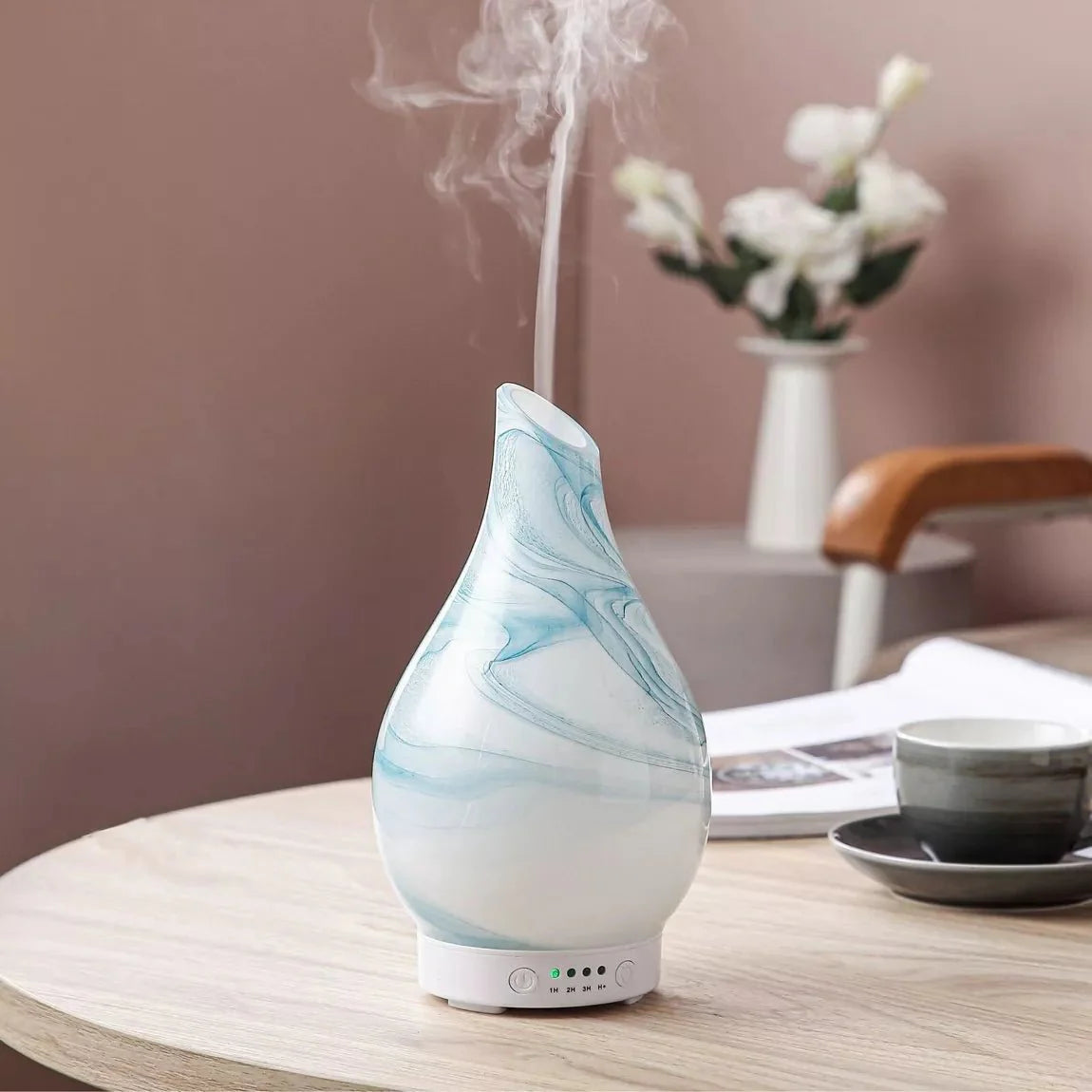 Zen Arome Yangtze Ultrasonic Diffuser - Hand - Painted Glass - Elliotti
