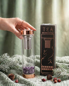 AW Artisan Amethyst Gemstone Tea Infuser Bottle - 500 ml - Elliotti