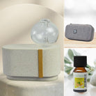Zen Arome Cimio Cold Nebulization Diffuser – Cement & Hand - Crafted Glass - Elliotti
