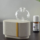 Zen Arome Cimio Cold Nebulization Diffuser – Cement & Hand - Crafted Glass - Elliotti