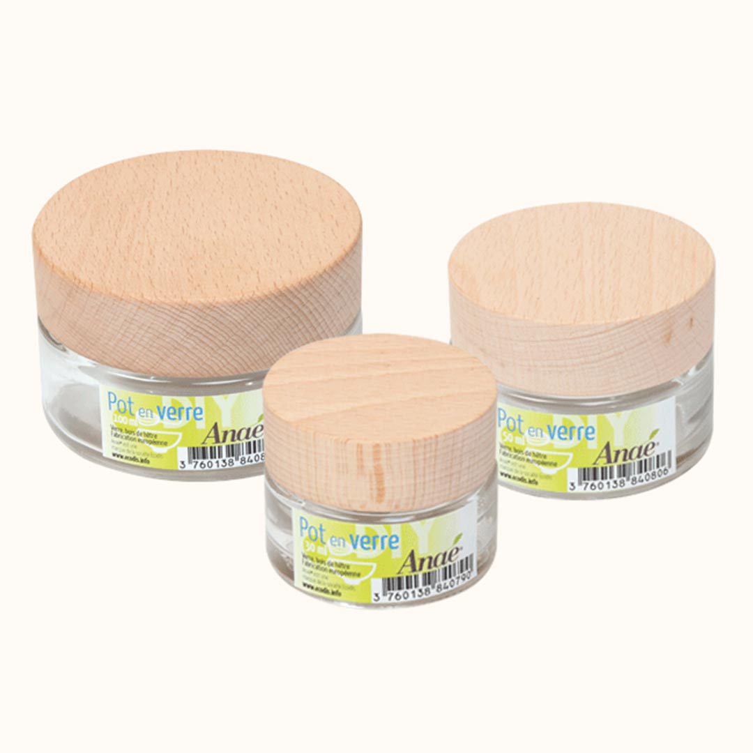 Anaé Glass jar with wooden cap - 50ml - Elliotti