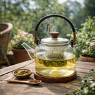 AW Artisan Glass teapot with infuser, and charcoal steam system - 1000ml - Elliotti