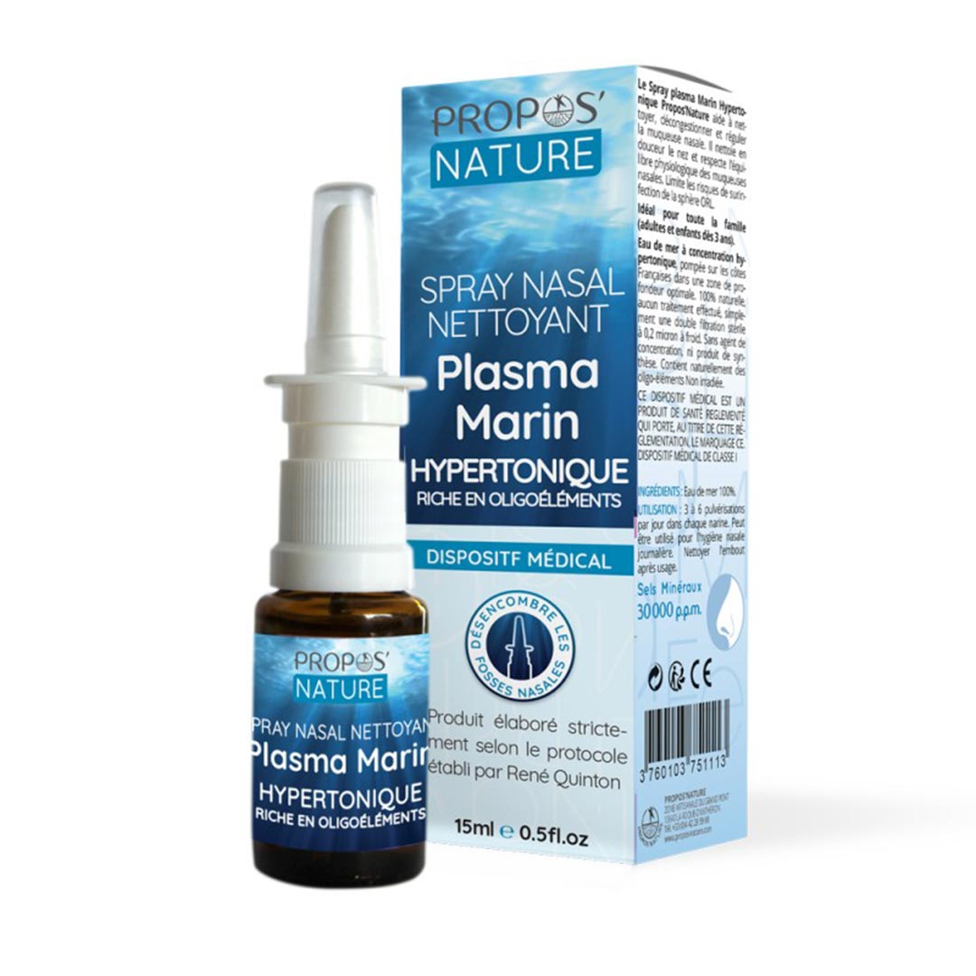 Laboratoire Propos'Nature Hypertonic Marine Plasma Nasal Spray, 15 ml - Elliotti