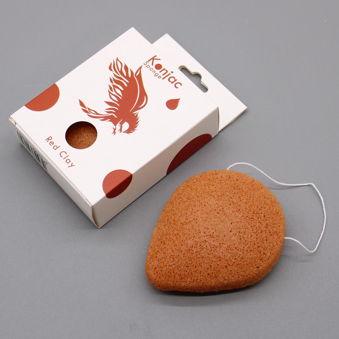 AW Artisan Konjac Facial Sponge - Red Clay - Rejuvenating - Elliotti