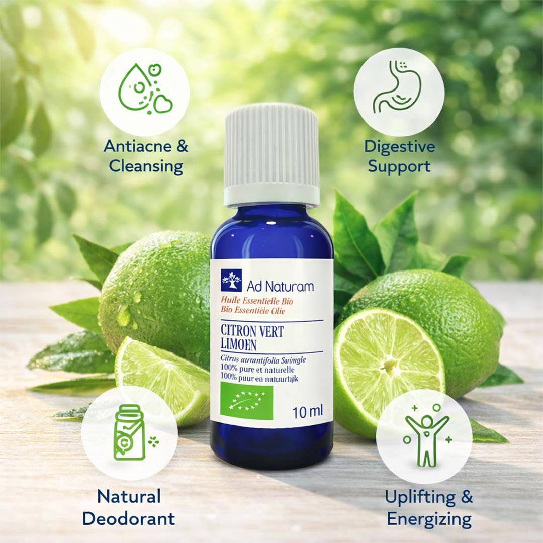 Ad Naturam Lime Organic Essential Oil, 10 ml - Elliotti