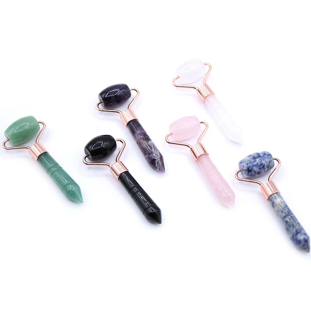 AW Artisan Mini Gemstone Facial Roller – Sodalite - Elliotti