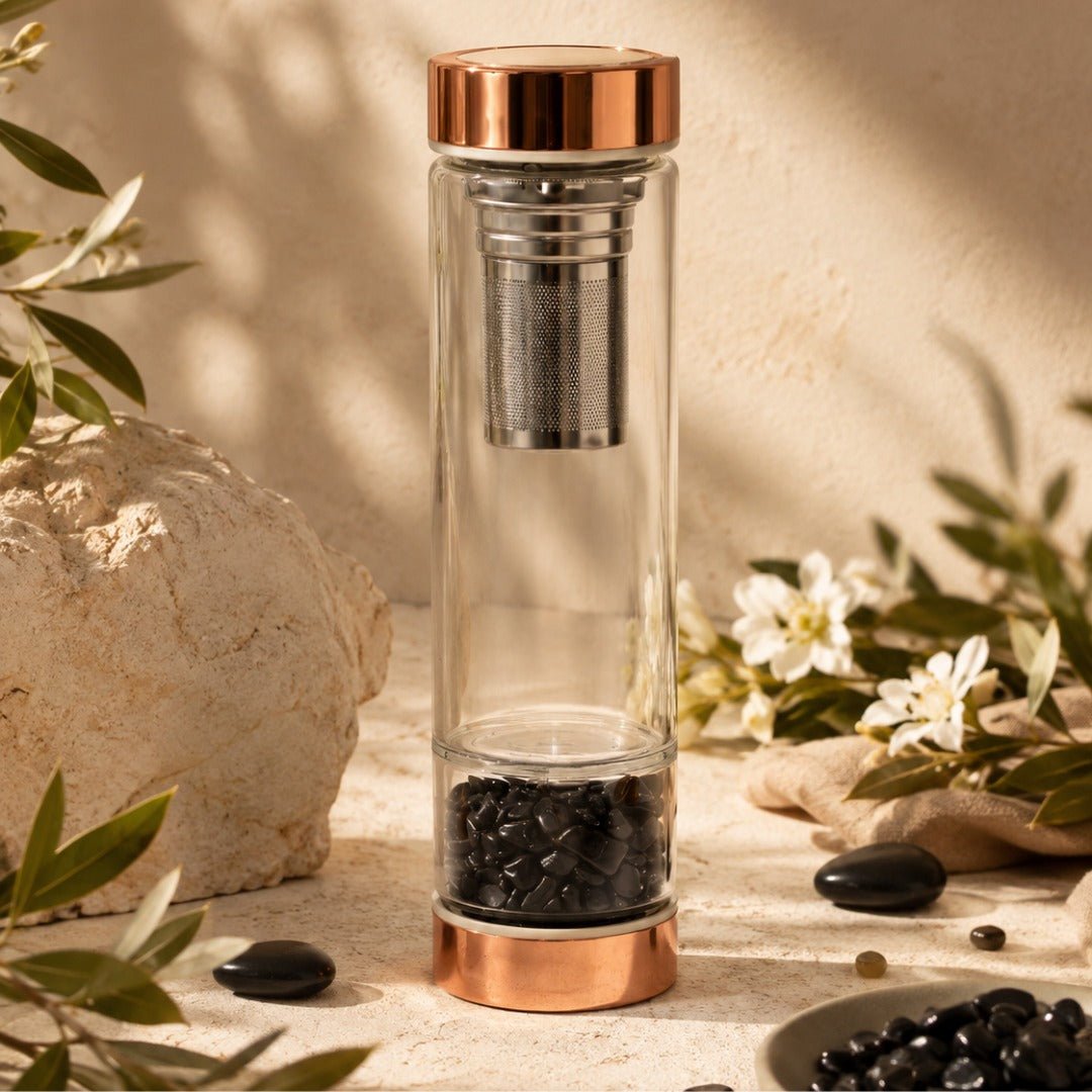 AW Artisan Onyx Gemstone Tea Infuser Bottle - 500 ml - Elliotti