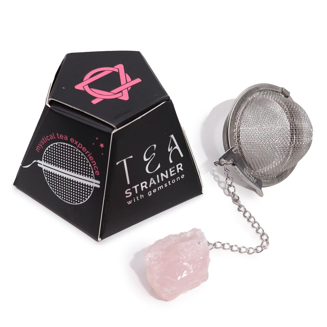 AW Artisan Tea Strainer with Rose Quartz - Elliotti