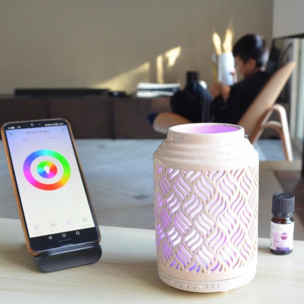Zen Arome Venise Connected Ultrasonic Diffuser – Smart Home Compatible (Google & Alexa) - Elliotti