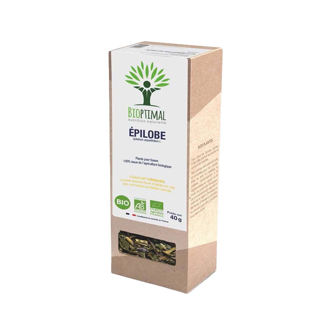 BIOPTIMAL Willowherb infusion packaging on a white background